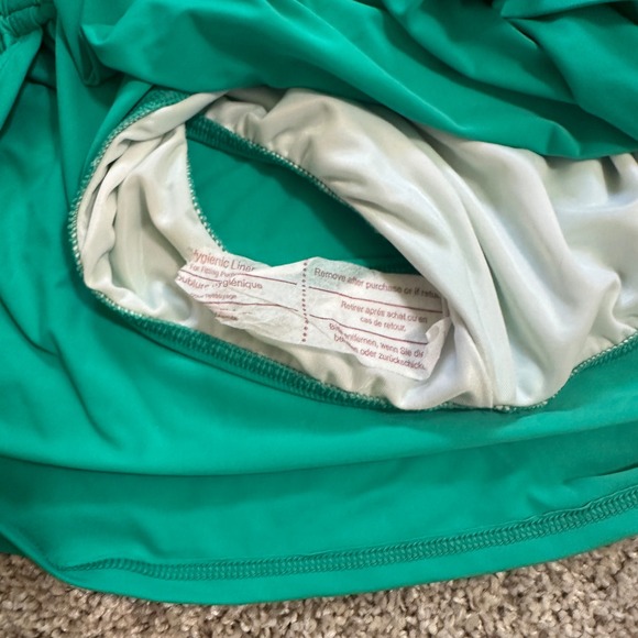 NEW Lands' End Swim Skort Skirt Ruched Swimsuit Bottom Plus Size 24W Green - Picture 4 of 5